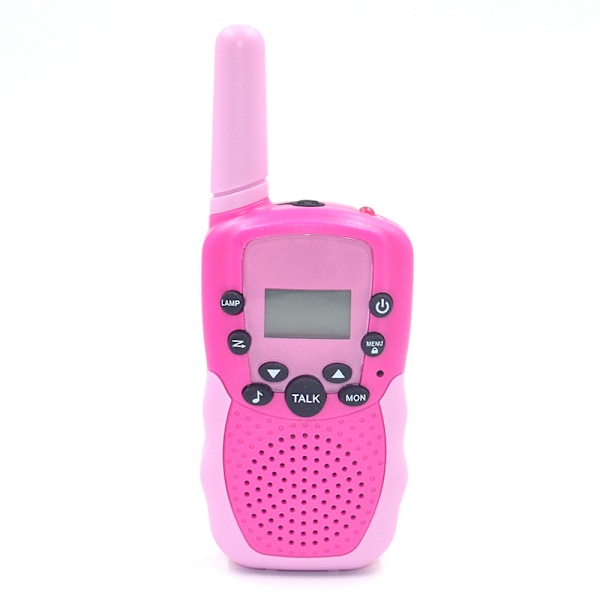 Radiopuhelimet lapsille, 3 kilometrin kantama, 2 minilähettimen sarja ulkokäyttöön, pitkä akunkesto a pink