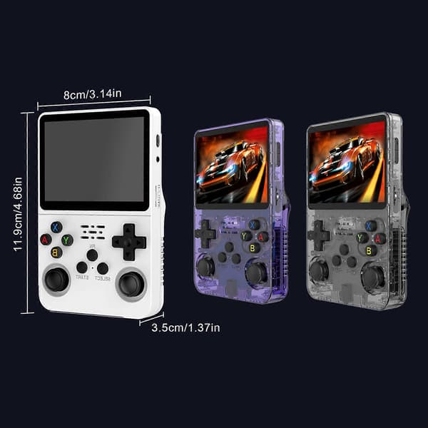 R36S Retro Håndholdt Videospilkonsol Linux System 3,5 Tommer IPS Skærm Helt Ny Black 128