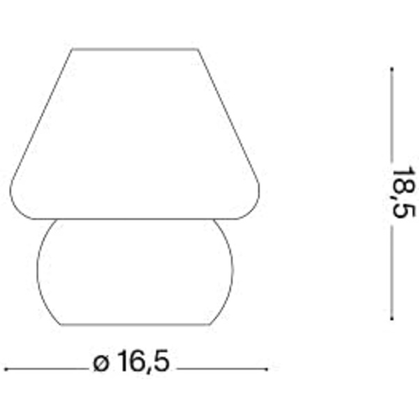 Kreativ glas bordlampe retro svampelampe homestay studie ins natlampe soveværelse sengelampe