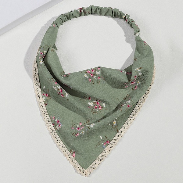Färgglad spetsbandana Hårscarf Knytband För Huvudbonad För G
