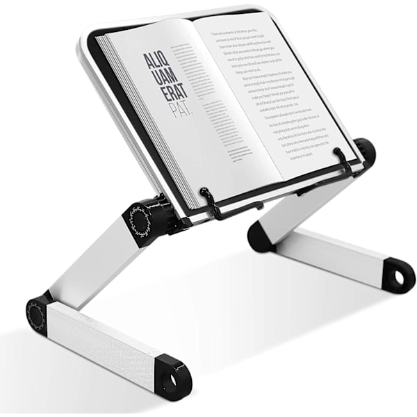 Bokställ för läsning, ergonomisk justerbar bokställ för skrivbord, receptboksställ med flexibel pappersklämma