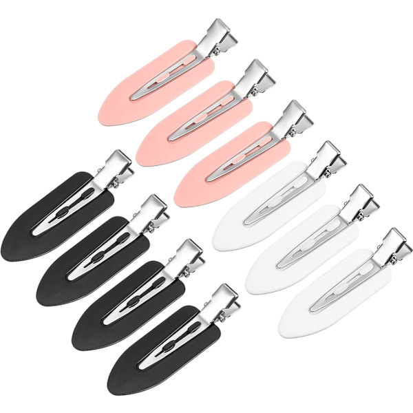 10 st No Crease Hårklämma No Bend Hår Curl Pin Klämmor för Lugg Finger Vågor Makeup Applicering Frisör Hårnålar