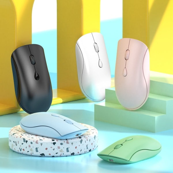 Trådlös mus, 2.4G tyst mus med USB-mottagare - Po