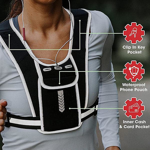 Høj synlighed refleksvest til løb og jogging