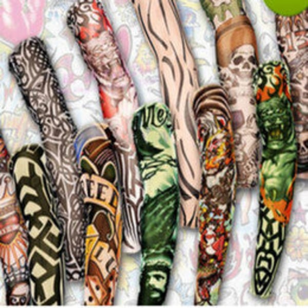 8 kpl Teko Väliaikainen Tattoo Nylon Käsivarsi Hiha Tatuointi