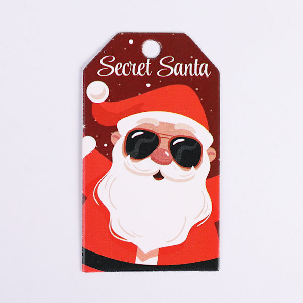 Julgåva prydnader kort julafton handskriven lyckobringande välsignelse kort jul gratulationskort Santa Claus-White Card