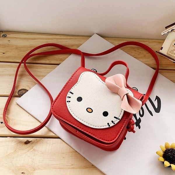 Söt Katt Barn Mini Axelväska Liten Väska Tecknad Myntbörs Rosa One size Pink One size