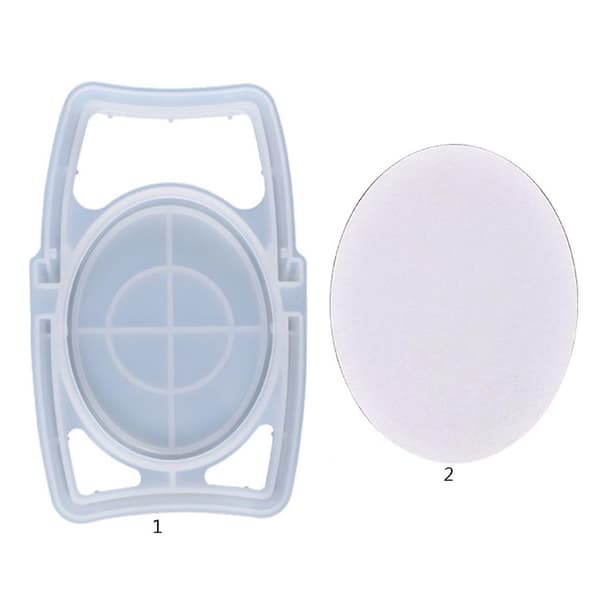 Oval Makeup Spejl Epoxy Resin Form Desktop Vanity Spejl Silico