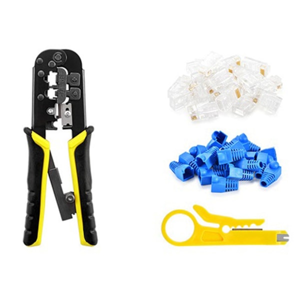 Rj45 Krympverktyg Pass Through Cat5 Cat5e Cat6 Krympverktyg Kit F