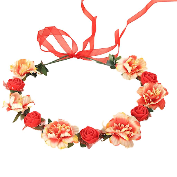 Blomsterkrone Blomsterkrans Hodebånd Garland Bohemsk Bryllup Bri
