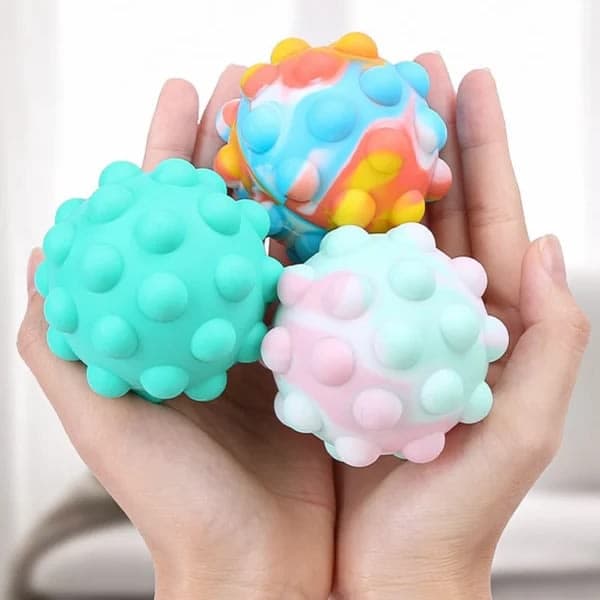 3D Pop It Fidget Sensory Leksak - Fidgetboll för Barn