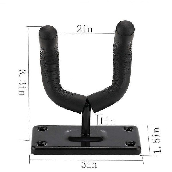 2-pack Gitarrhängare Gitarrkrok Gitarrhållare Gitarr Väggfäste Hängare För Elektriska Akustiska Och Basgitarrer Ukulele-Yvan