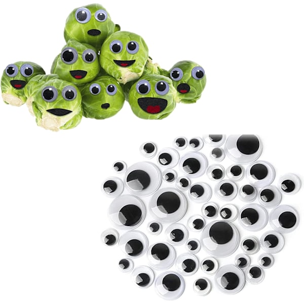 100 st, Googly Eye Wiggly Eyes Stick On Googly Eyes Självhäftande Big Googly Eyes Wobbly för konst och hantverk Tillbehör Googly Eyes