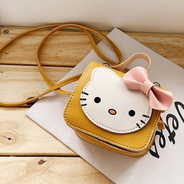 Söt Katt Barn Mini Axelväska Liten Väska Tecknad Myntbörs Rosa One size Pink One size