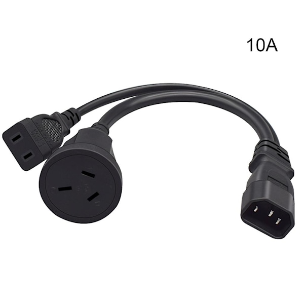 3-stift C14 Till 1-15r+au Kontakt Adapter Kabel Hane Till Hona Co
