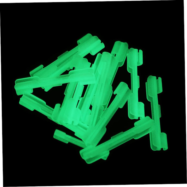 Spötoppslampa Hållare Nattfiske Clip på Fluorescerande Glow Sticks Anslutningar 10PCS