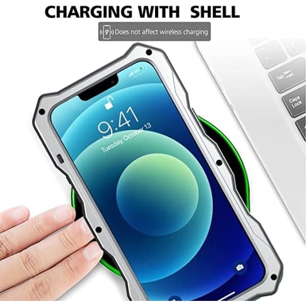 Kompatibel med iPhone 13 Pro max Vattentätt Metallskal, Bui