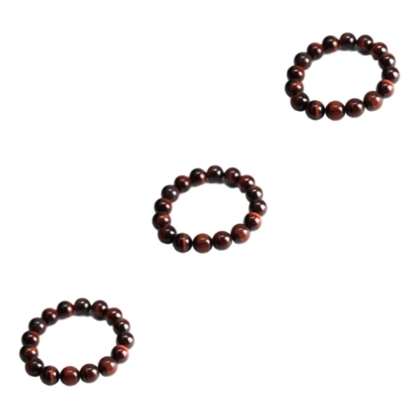 1/2/3/5 Natursteinperler - Lett å bruke Tigerøye Armbånd Rød Tigerøye 12MM 3STK Red Tiger Eye12MM 3PCS