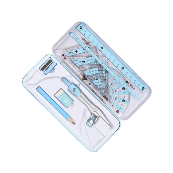 1/3 Matematik Geometri Kit 8 delar Studenttillbehör Gradtalsskiva för 1 Set