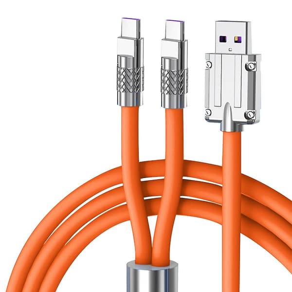 Universal 2-i-1 USB Hurtigladerkabel med Flere Porter og Type