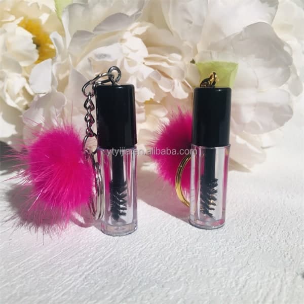 Ny populær mini mascarabørste med puffball