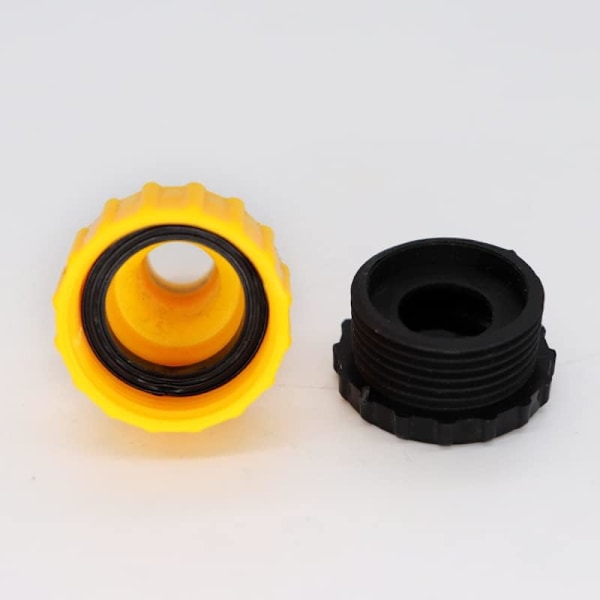 Slangehane-konnektor 3/4 tomme og 1/2 tomme BSP 2i1 Plastik Udendørs Have Slangehane-konnektor Gevindhane Adapter (2-pak)