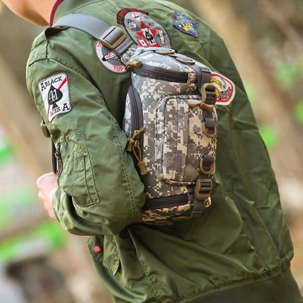 Axelremsväska budväska jakt vandring multifunktionell ACU kamouflage ACU camouflage