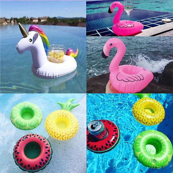 2 st/förpackning dryckeshållare, förtjockad PVC-muggshållare, brun donut, lämplig för swimmingpool Brown donut