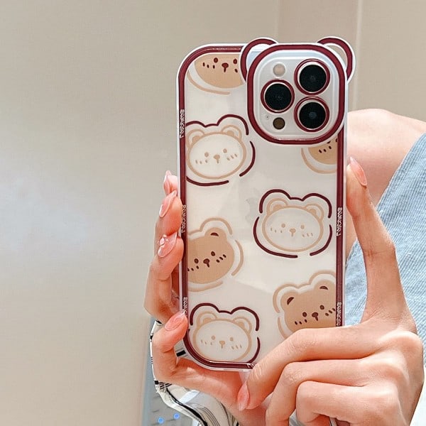 Kompatibel med iPhone 11 Cover Gennemsigtig Sød Ostbjörn