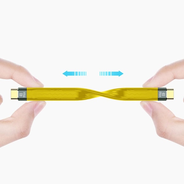 USB-C till USB-C och USB-A-kabel, 10/40 Gbps USB Typ C-kabel 100W PD F