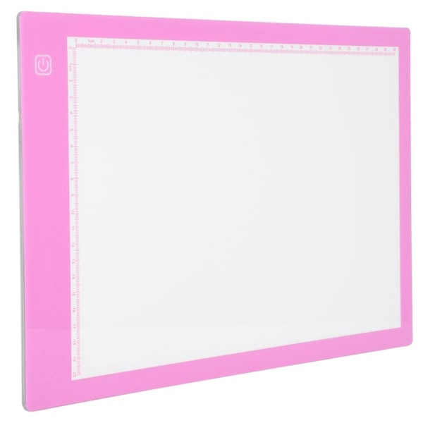 A4 LED Ljusplatta Ritbord Spårning Ritplatta Kopieringsplatta (A4-DC Rosa Steglös Dimning)