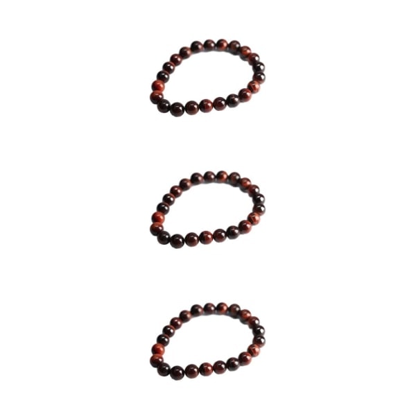 1/2/3/5 Natursteinperler - Lett å bruke Tigerøye Armbånd Rød Tigerøye 10MM 3STK Red Tiger Eye10MM 3PCS