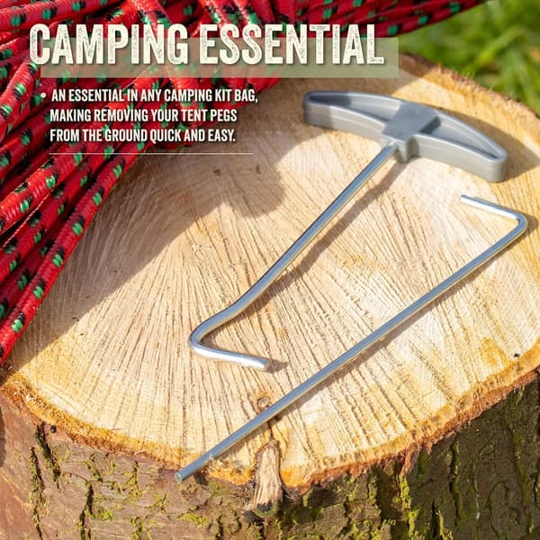 Teltpluggfjerner/Essensielt campingtilbehør/Lett og bærbar