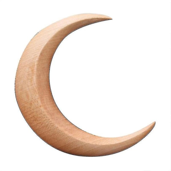 Månhårklämma Handsnidad Crescent Moon Stick Trähårklämma Hårgaffel Vardagsverktyg för hårstyling wood colour Large