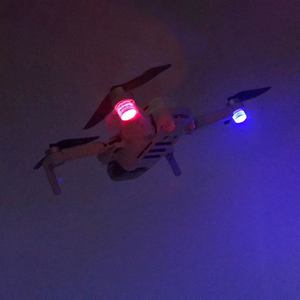 Mini Drone Strobe -valo Punainen Sininen Väri Kevyt +paristo