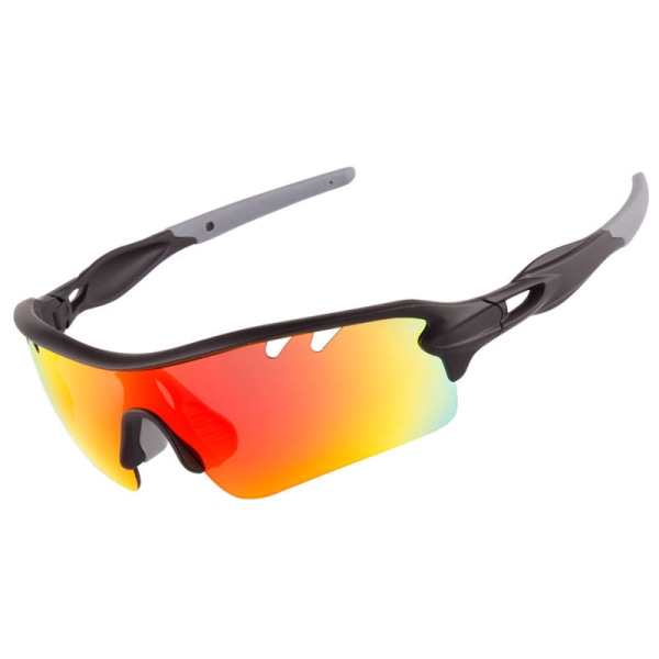 Polariserade sportglasögon för män, cykelsolglasögon, med 4 utbytbara linser, kan användas för