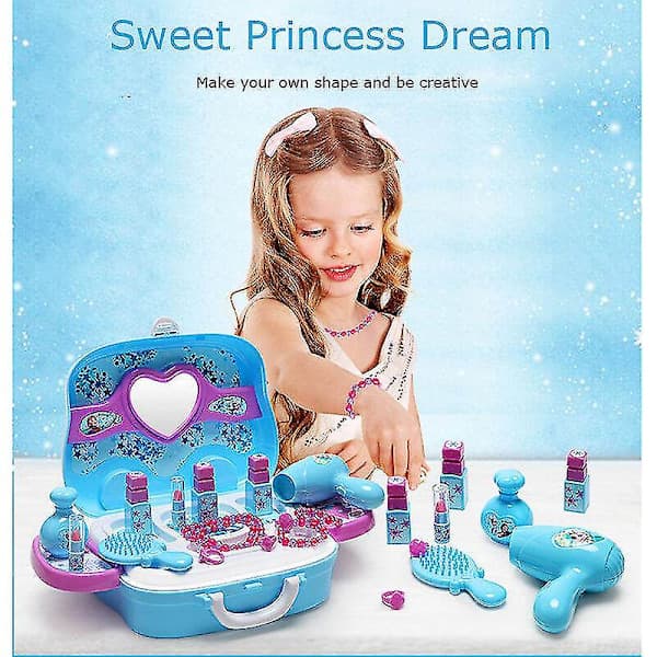 Makeup Sæt Makeup Sæt Legetøj Til Børn Pige Frozen Makeup Taske