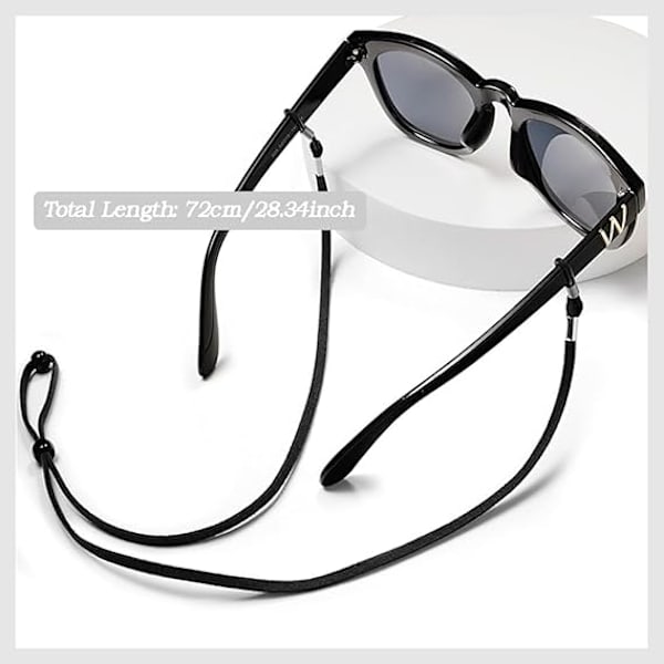 3 st unisex glasögonband - Universal läderglasögonkedja snöre halkfria glasögonband glasögonkedja justerbar glasögonhalsband glasögon