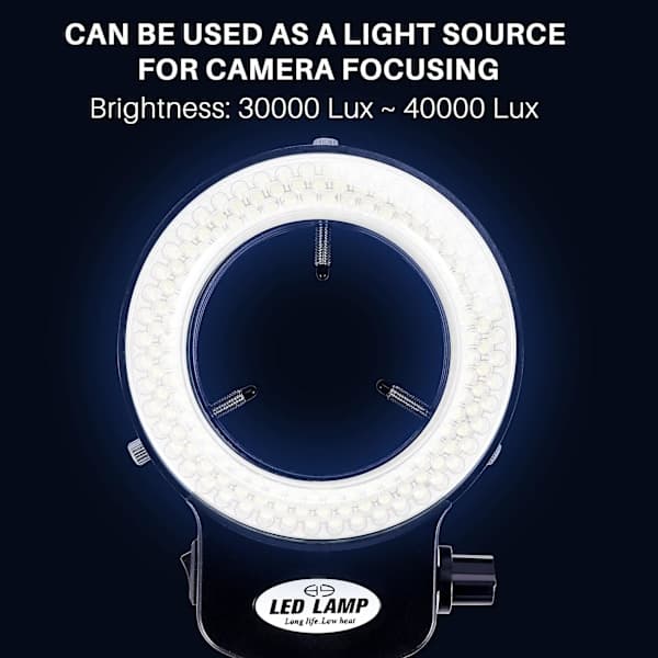144 LED miniscope ringlys 0 - 100% justerbar lampe til miniscope ringlys