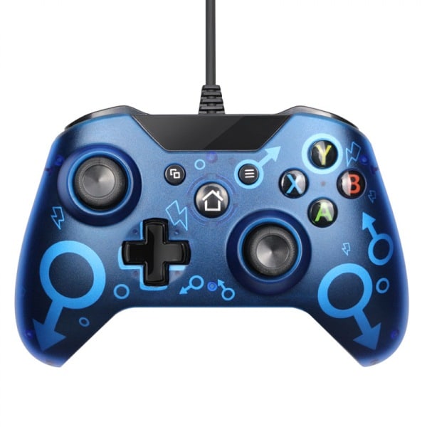 Kablet kontroller for Xbox One, USB-kontroller, Xbox One, Xbo Blå Blue