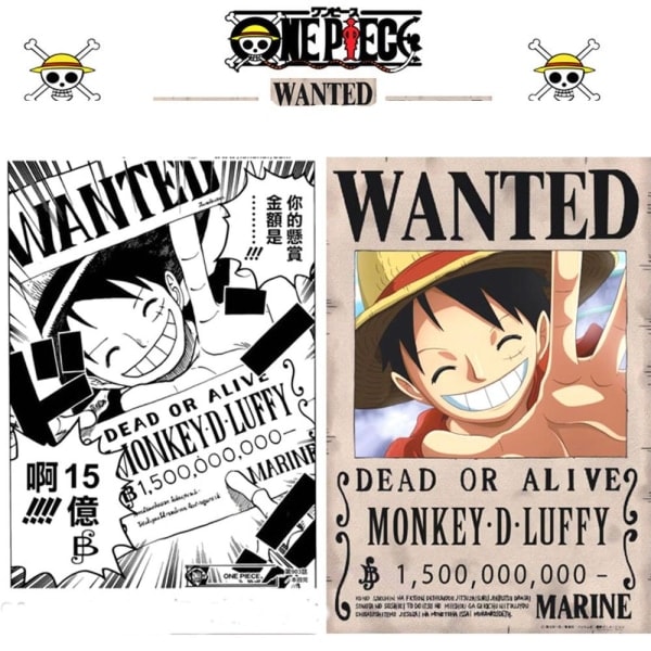 24 st Anime Affisch One Piece Typ 1 (29 x13 CM) Typ 1 (29 x13 CM)