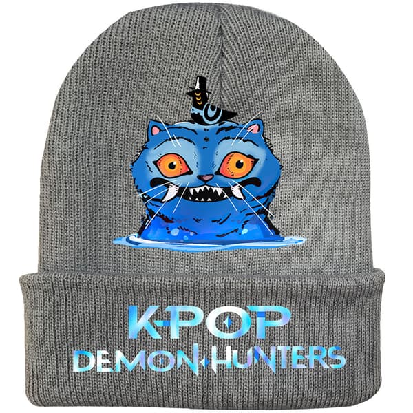 KPOP Demon Hunter Tjocka Varma Öronmuffar Hatt Herr Vinter Ridning Stickad Hatt mörkblå dark blue