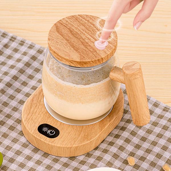 Itsesekoittuva muki, 400 ml sähköinen sekoituskulho kannella ja kahvalla, 7000 rpm nopea sähköinen sekoittava kahvimuki