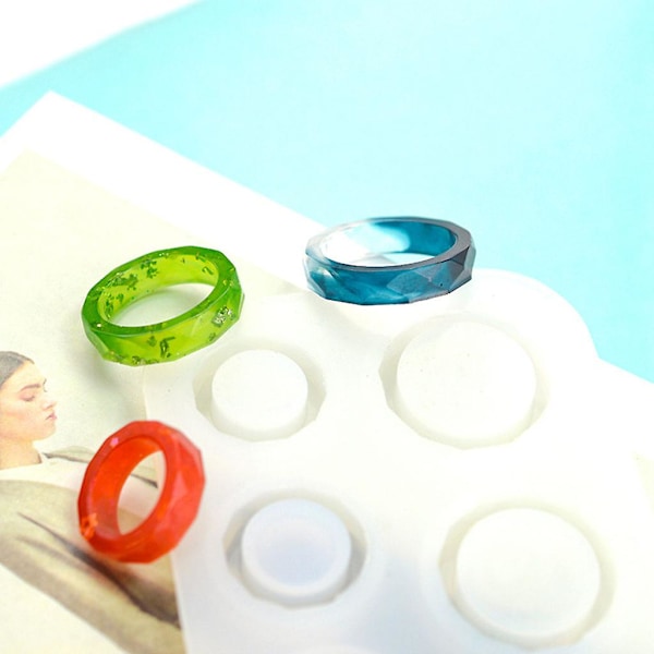 Krystalform DIY Håndværk Krystal Epoxy Resin Form Assorterede Ringe