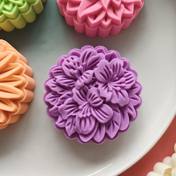 Månkaksform i Blomform 150g Gör-det-själv Handpressad Fondant Måne