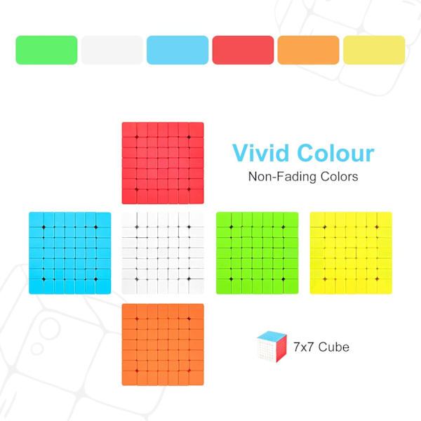 Speed Cube 7x7 Stickerless, Magic Cube 7x7x7 Speed Cube, Puzzle Børn & Voksne