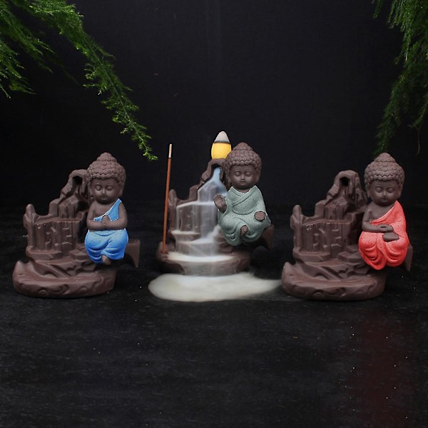 Keramisk Buddha Håndværk Røg Tilbageløb Kegle Røgelsesholder Ince