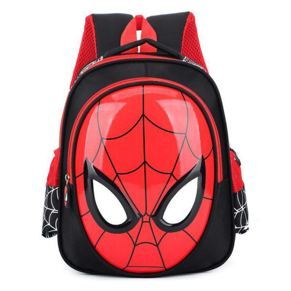 Barn Barn Gutter Spiderman Ryggsekk Skoleveske Svart Black
