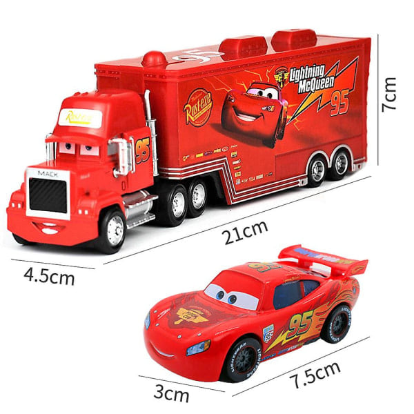Biler 2 3 Film Mcqueen The King Chick Hicks Mack Truck Onkel Truck og Sportsvogn Køretøjer Legetøj Sæt Børne Fødselsdagsgaver [DB] King Uncle