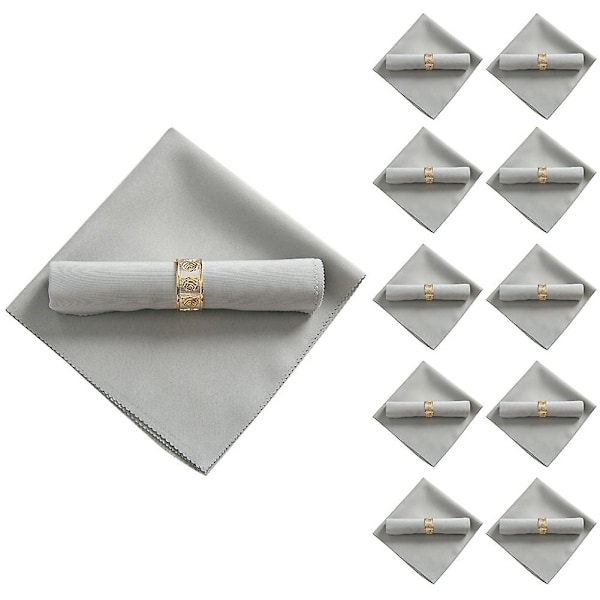 10 stk. 48x48cm Polyester Servietter Til Restaurant Bryllup, S